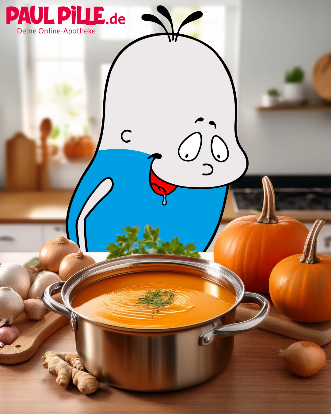 Pauls Turbo-Kürbissuppe mit Immunbooster 
